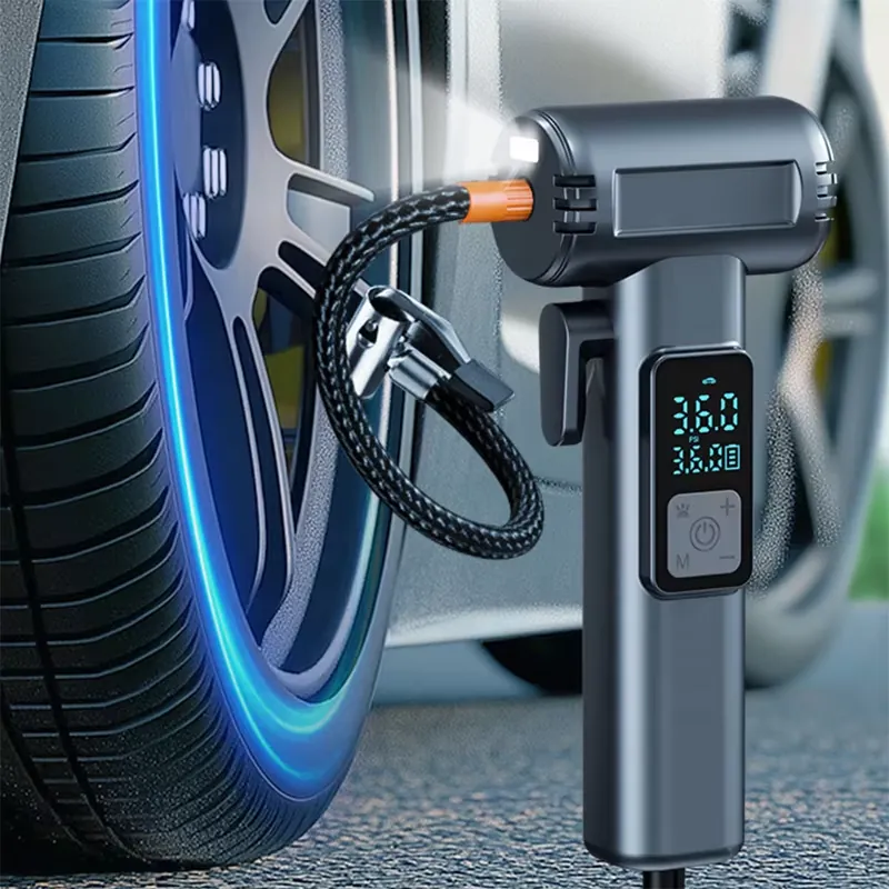 Tire Pressure Monitor - Aansluitbare draadloze bandenpomp met digitale LCD-display