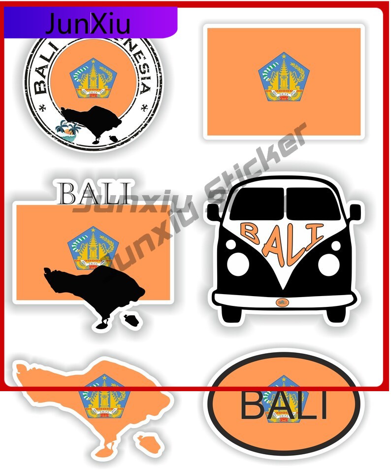 Car Accessories Bali - Bali Indonesië vlag vinyl stickers een