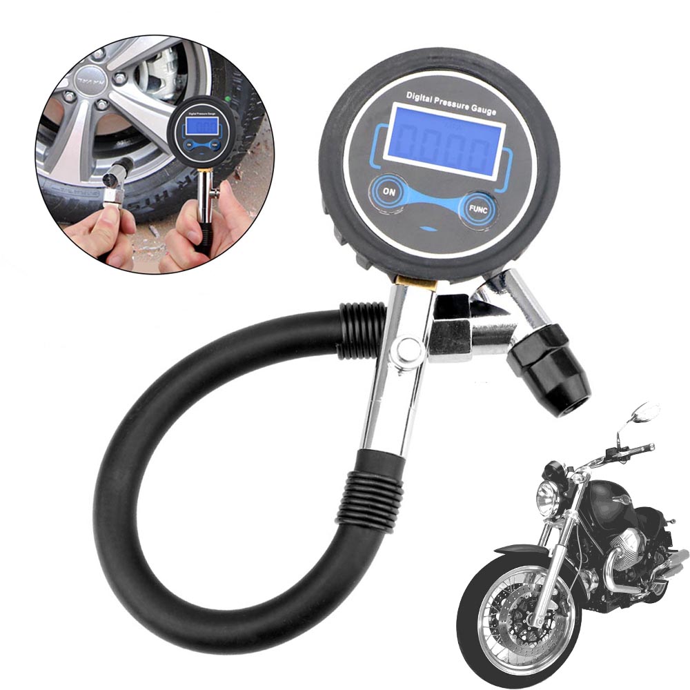 Tire Pressure Monitor - 0-200psi Bandenspanningsmeter Motorfiets Band Tester Hoge