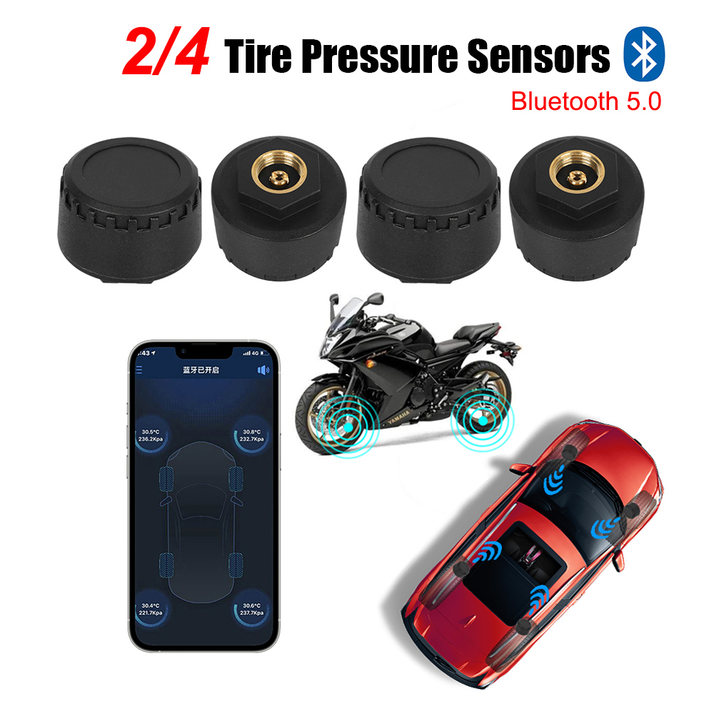 Tire Pressure Monitor - Bluetooth 5.0 Sensoren Motorfiets Tpms 0-100psi