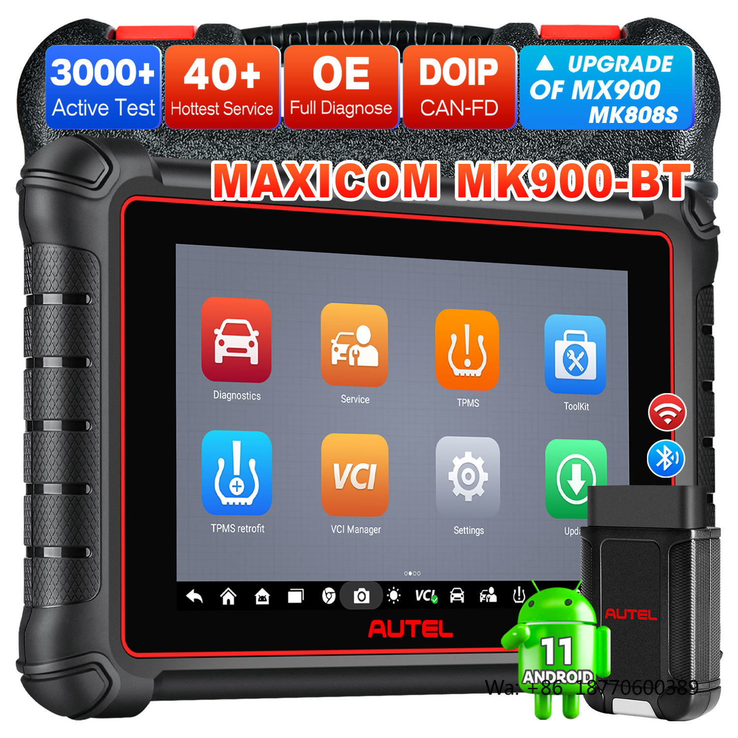 Autel MaxiCOM MK900 BT Auto Di - Obd2 Scanner recensie en prijs