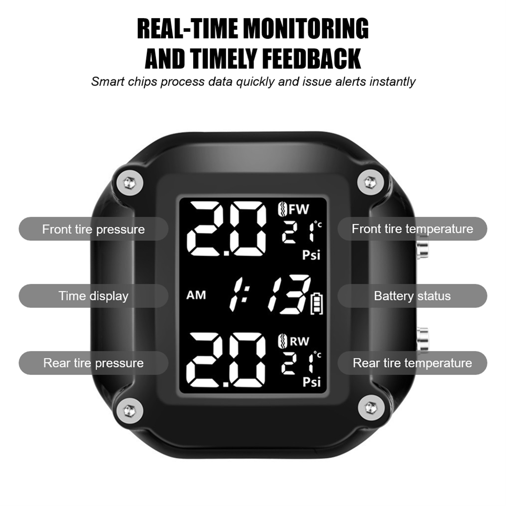 Motorfiets TPMS Bandenspanning - Tire Pressure Monitor recensie en prijs