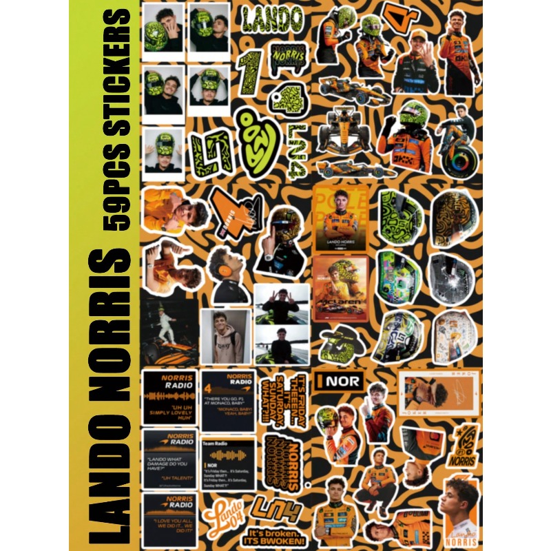 59-delige Lando Norris sticker - Car Accessories Nz recensie en prijs