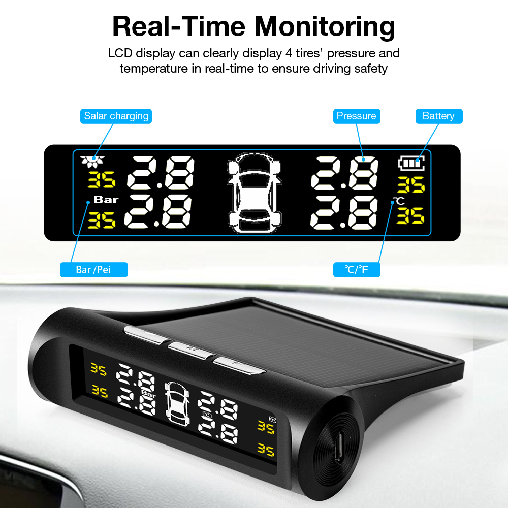Auto TPMS bandenspanningscontr - Tire Pressure Monitor recensie en prijs